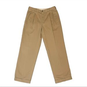 Brooks Brothers Advantage Chino Elliot Mens 33x30 Beige Cotton Khaki Formal